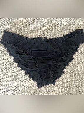 Victoria's Secret Black Ruffle Swim Bottom
